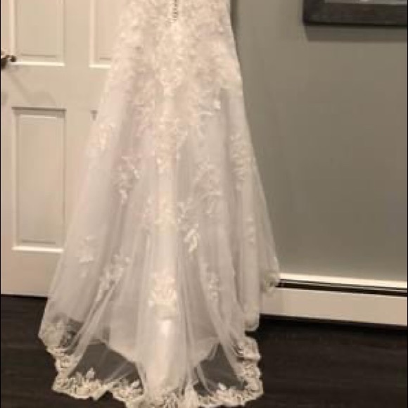 Jewel Lace Wedding Dress with Helter Neckline - Picture 8 of 11